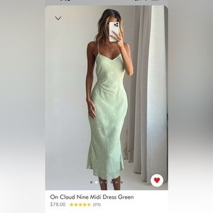 Princess Polly- Cloud Nine Midi Dress- size US 4- worn once